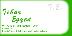 tibor egyed business card